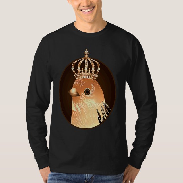 Camiseta Royal bird as portrait with golden crown  1 (Anverso)