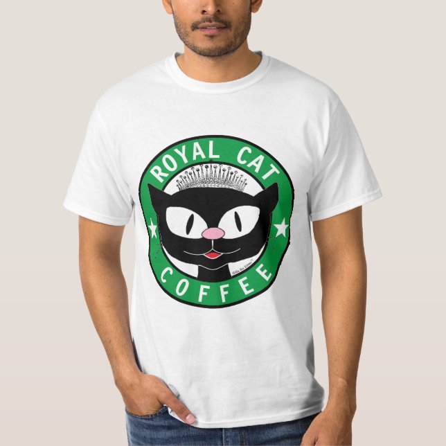 Camiseta ROYAL CAT COFFEE Black Cat Coffee Logo (Anverso)