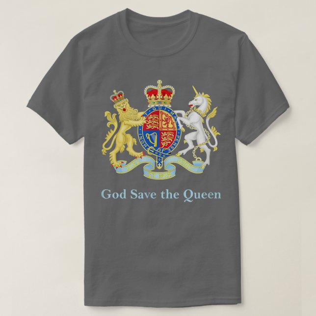Camiseta Royal Coat of Arms, God Save the Queen  (Diseño del anverso)