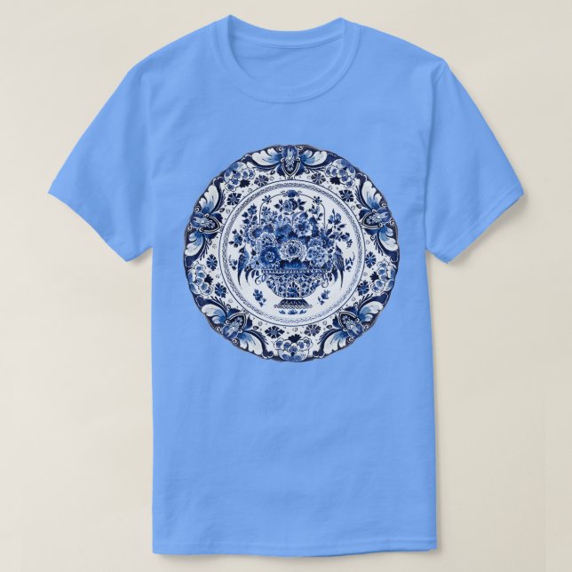 Camiseta Royal Delft Blue Flower Basket (Diseño del anverso)