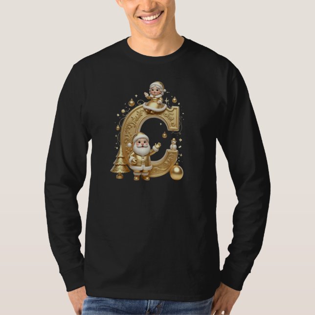 Camiseta Royal Gold C Luxury Santa Men's Long Sleeve (Anverso)
