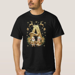 Camiseta Royal Gold Letter A Luxury Essential Shirt