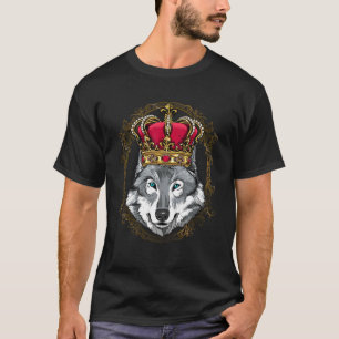 Camiseta Royal Grey Wolf King Queen Princess Wild Animal Wo