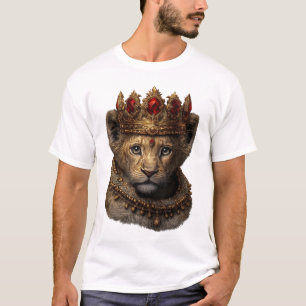 Camiseta Royal Lion Cub Crown – Diseño de Rey Eleg