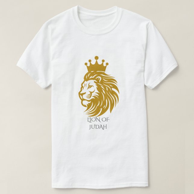 Camiseta Royal Lion of Judah - King of Kings Gold & Black (Diseño del anverso)
