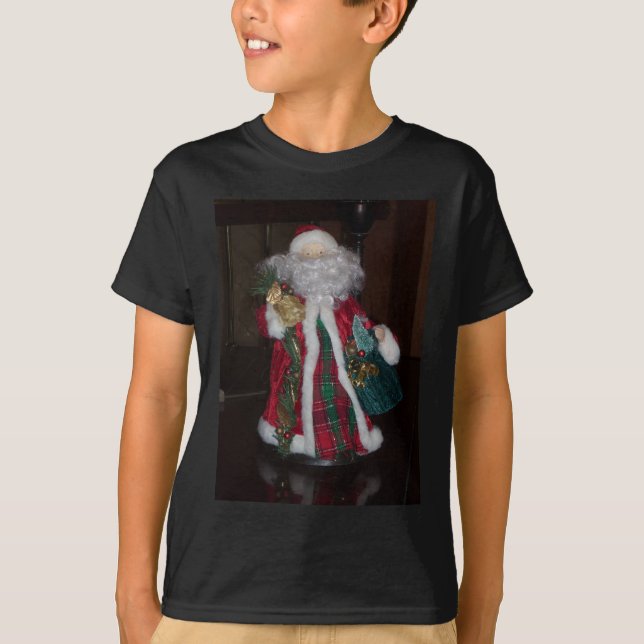 Camiseta Royal Plaid Santa Merry Navidad (Anverso)