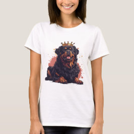 Camiseta Royal Rottweiler Dog Queen Crown