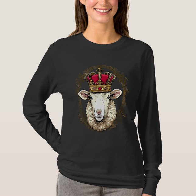 Camiseta Royal Sheep King Queen Princess Lamb Farm Animal S (Anverso)