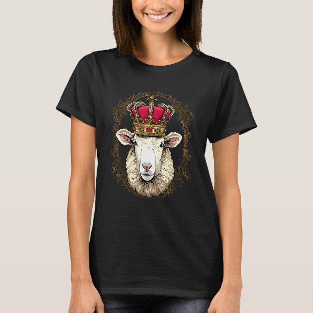 Camiseta Royal Sheep King Queen Princess Lamb Farm Animal S (Anverso)