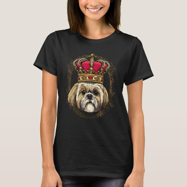 Camiseta Royal Shih Tzu King Queen Princesa Puppy Shih Tzu (Anverso)