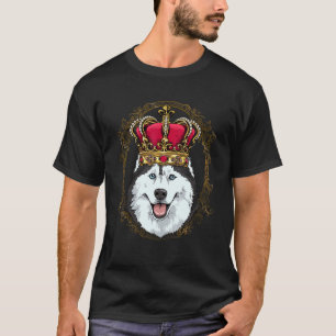 Camiseta Royal Siberian Husky King Queen Princesa Husky Dog