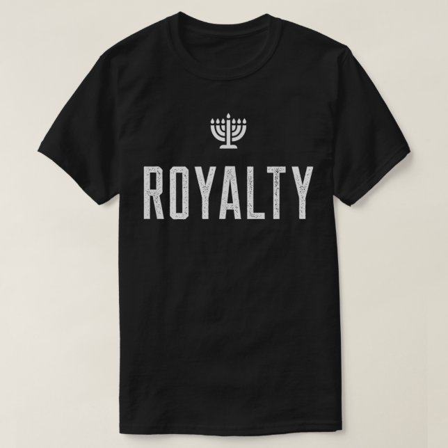Camiseta ROYALTY, ropa hebrea israelí para hombres y mujere (Diseño del anverso)
