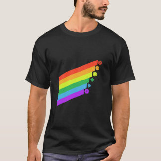 Camiseta RPG Dice Orgullo gay Minimalista D20 Set de mesa R