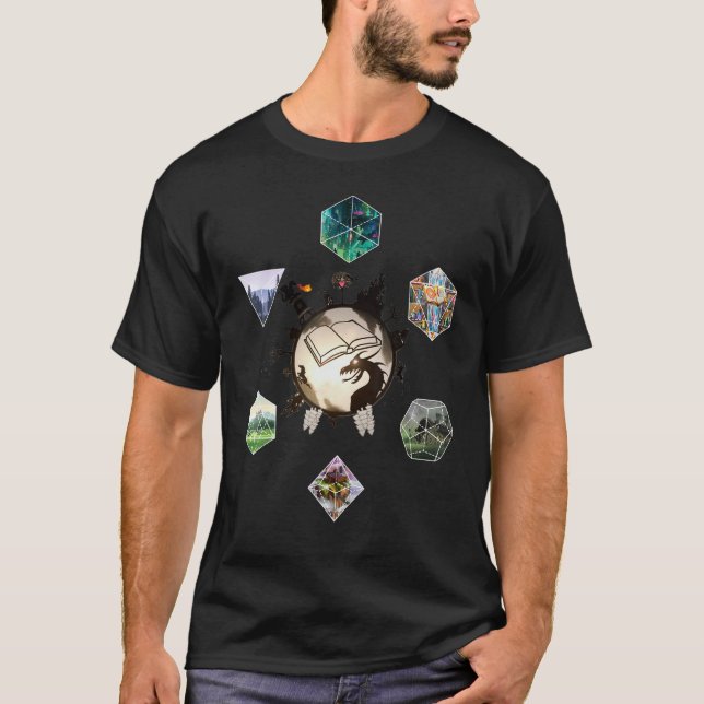 Camiseta Rpg Dice Worlds (Anverso)