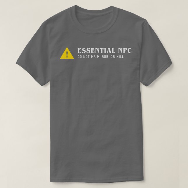 Camiseta RPG Funny Esencial NPC (Diseño del anverso)