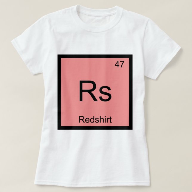 Camiseta Rs - Tee divertido símbolo de elemento de química  (Diseño del anverso)