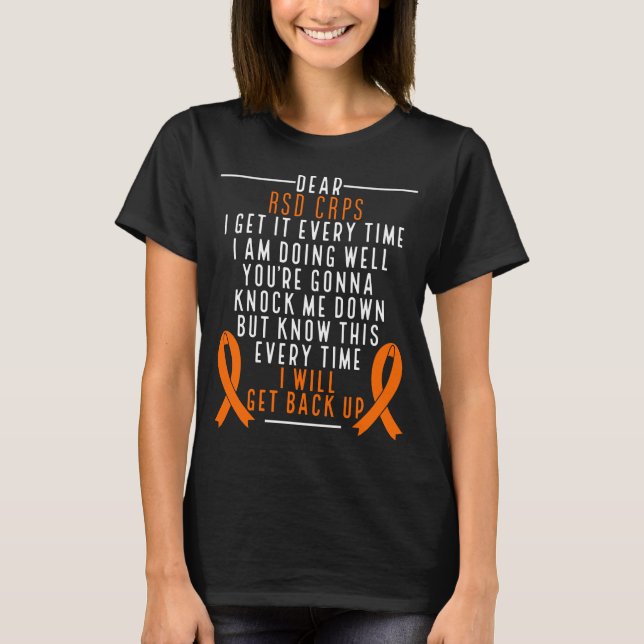 Camiseta RSD CRPS Conciencia de recuperar cinta Naranja (Anverso)