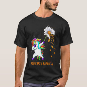 Camiseta Rsd Crps Conciencia Unicorn Naranja Ribbon Daisy