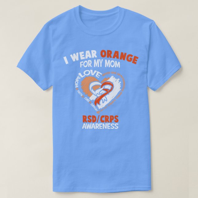 Camiseta RSDCRPS Yo Uso Naranja Para Mi Mamá Heart Ribbon H (Diseño del anverso)