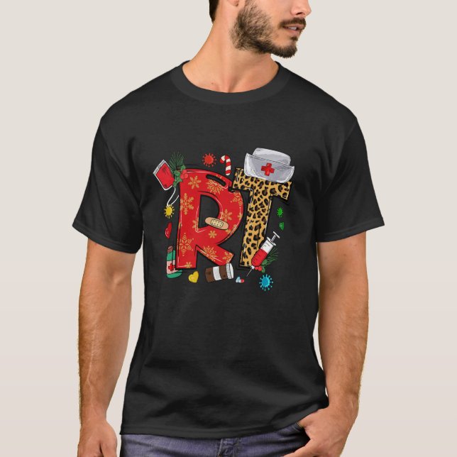 Camiseta RT Enfermeras Navidades de enfermería de escuadrón (Anverso)