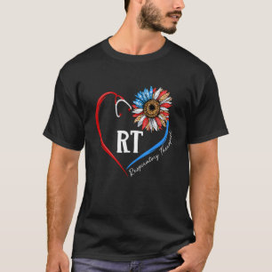 Camiseta Rt Terapia Respiratoria Estetioscopio De Girasol H