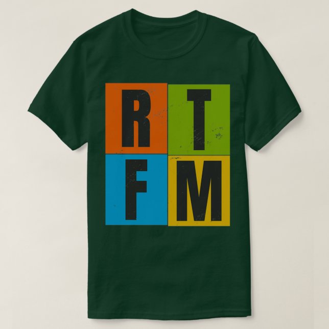 Camiseta RTFM Leer el manual FKIN (Diseño del anverso)