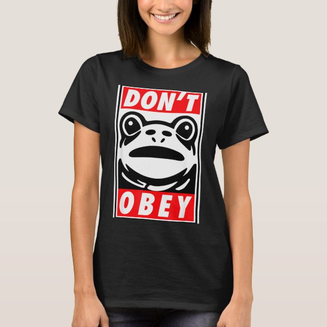 Camiseta Rtland Frog Don't Obey  (Anverso)