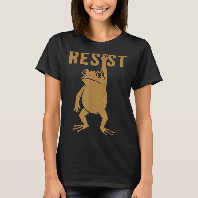 Camiseta Rtland Frog Funny City Art - Rtland Frog Protest  (Anverso)