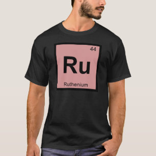 Camiseta Ru - Símbolo de la tabla periódica de química del