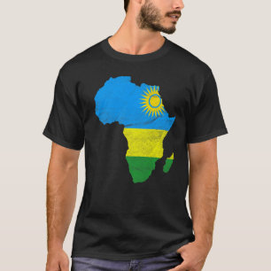 Camiseta Ruanda Bandera África Continente regalo de silueta