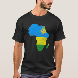 Camiseta Ruanda Bandera África Continente regalo de silueta