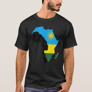 Camiseta Ruanda Bandera Ruandesa Mapa del patrimonio étnico