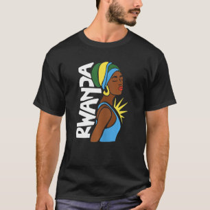Camiseta Ruanda Bandera Ruandesa Mapa del patrimonio étnico