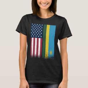 Camiseta Ruanda Banderas ruandesas norteamericanas orgullos