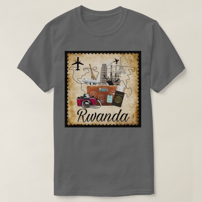 Camiseta Ruanda World Travel Souvenir Travel Destination Tr (Diseño del anverso)