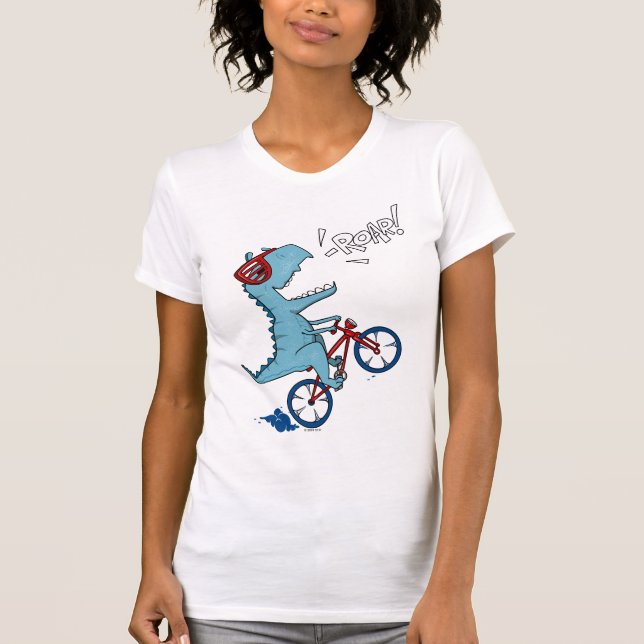 Camiseta Ruar T-Rex en bicicleta (Anverso)