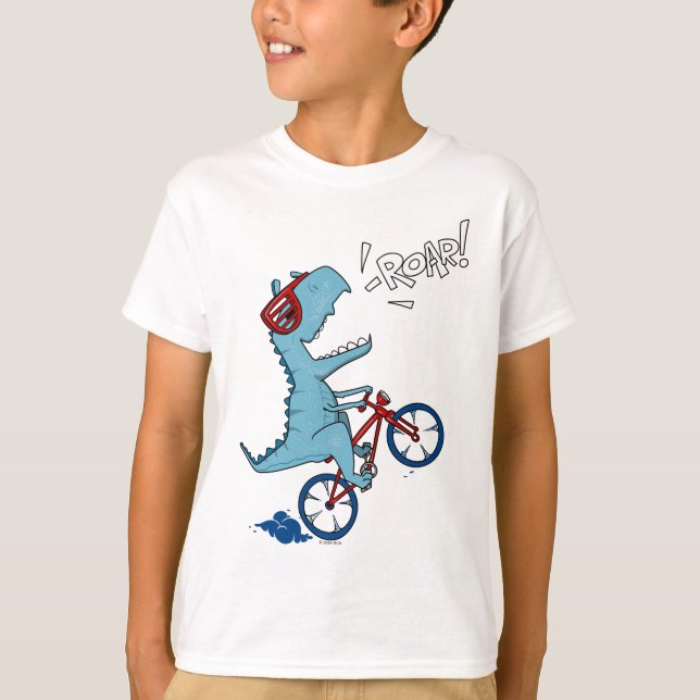 Camiseta Ruar T-Rex en bicicleta (Anverso)