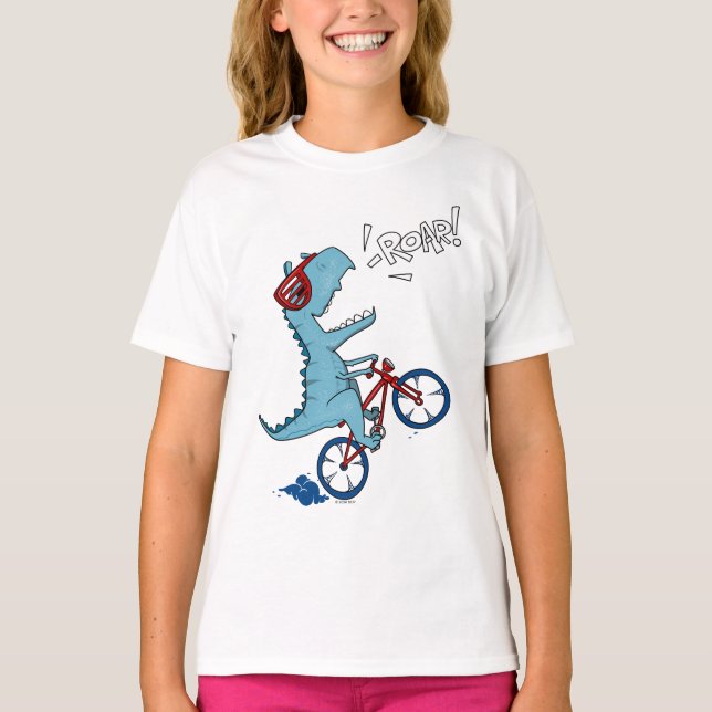 Camiseta Ruar T-Rex en bicicleta (Anverso)