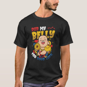 Camiseta Rub A Mi Belly Por El Buda De La Buena Suerte