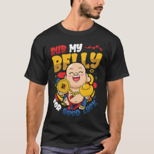 Camiseta Rub A Mi Belly Por El Buda De La Buena Suerte