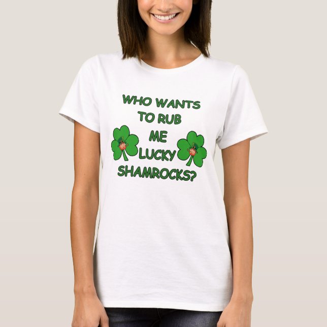 Camiseta Rub Me Lucky Shamrock (Anverso)