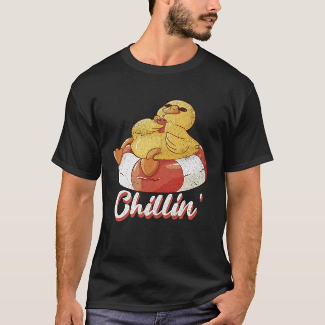 Camiseta Rubber Duck Chillin In the Summer Vacation Pool Pa (Anverso)