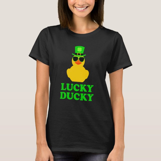 Camiseta Rubber Duck Four Leaf C Hat Sunglasses St Patrick' (Anverso)
