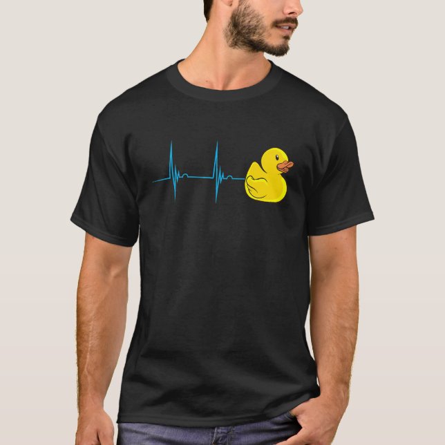 Camiseta Rubber Duck Rubber Duck Heartbeat Ekg Pulse (Anverso)