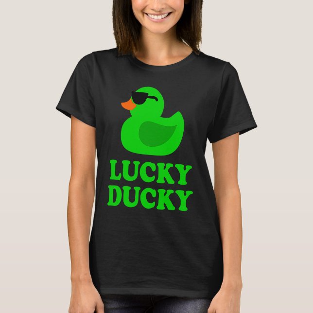 Camiseta Rubber Duck Sunglasses Lucky Ducky Cool Animal Gra (Anverso)