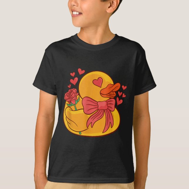 Camiseta Rubber Duck Valentines Day Rubber Duckie  (Anverso)