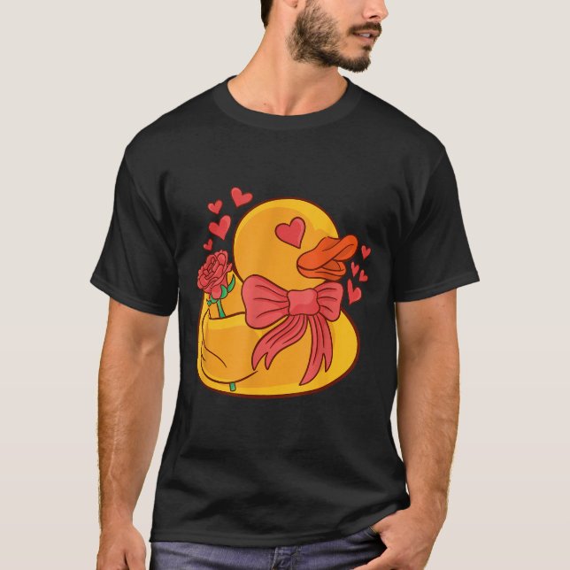 Camiseta Rubber Duck Valentines Day Rubber Duckie  (Anverso)