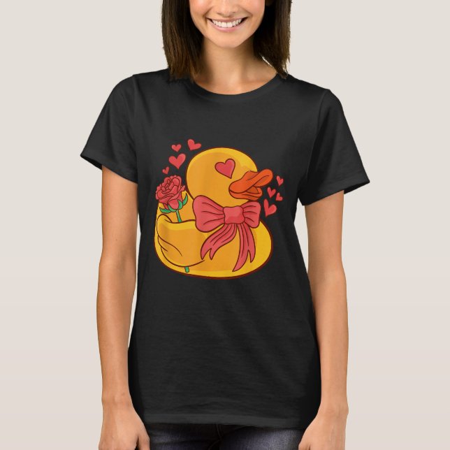 Camiseta Rubber Duck Valentines Day Rubber Duckie  (Anverso)