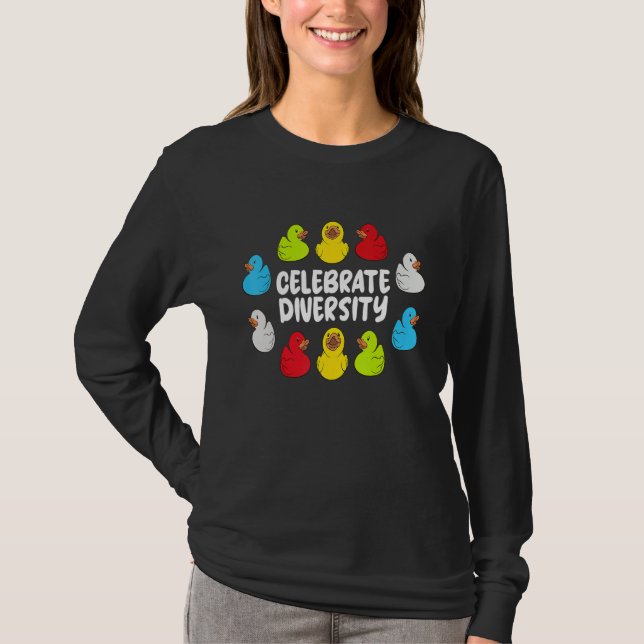 Camiseta Rubber Ducks Celebrate diversity (Anverso)