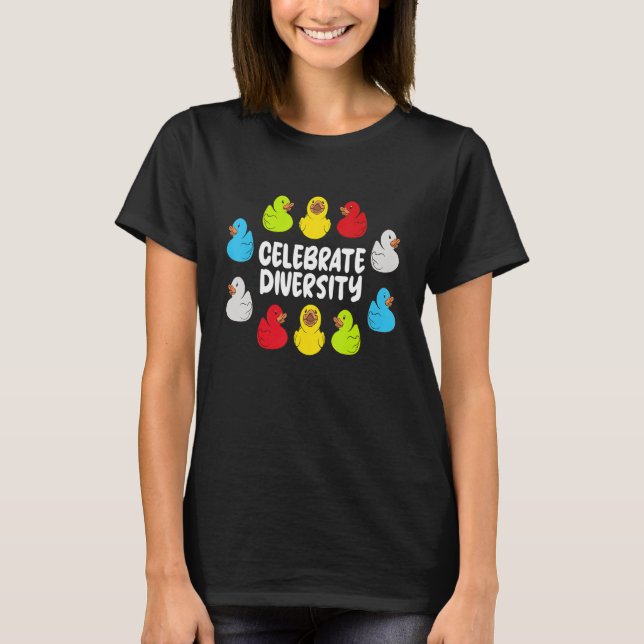 Camiseta Rubber Ducks Celebrate diversity (Anverso)